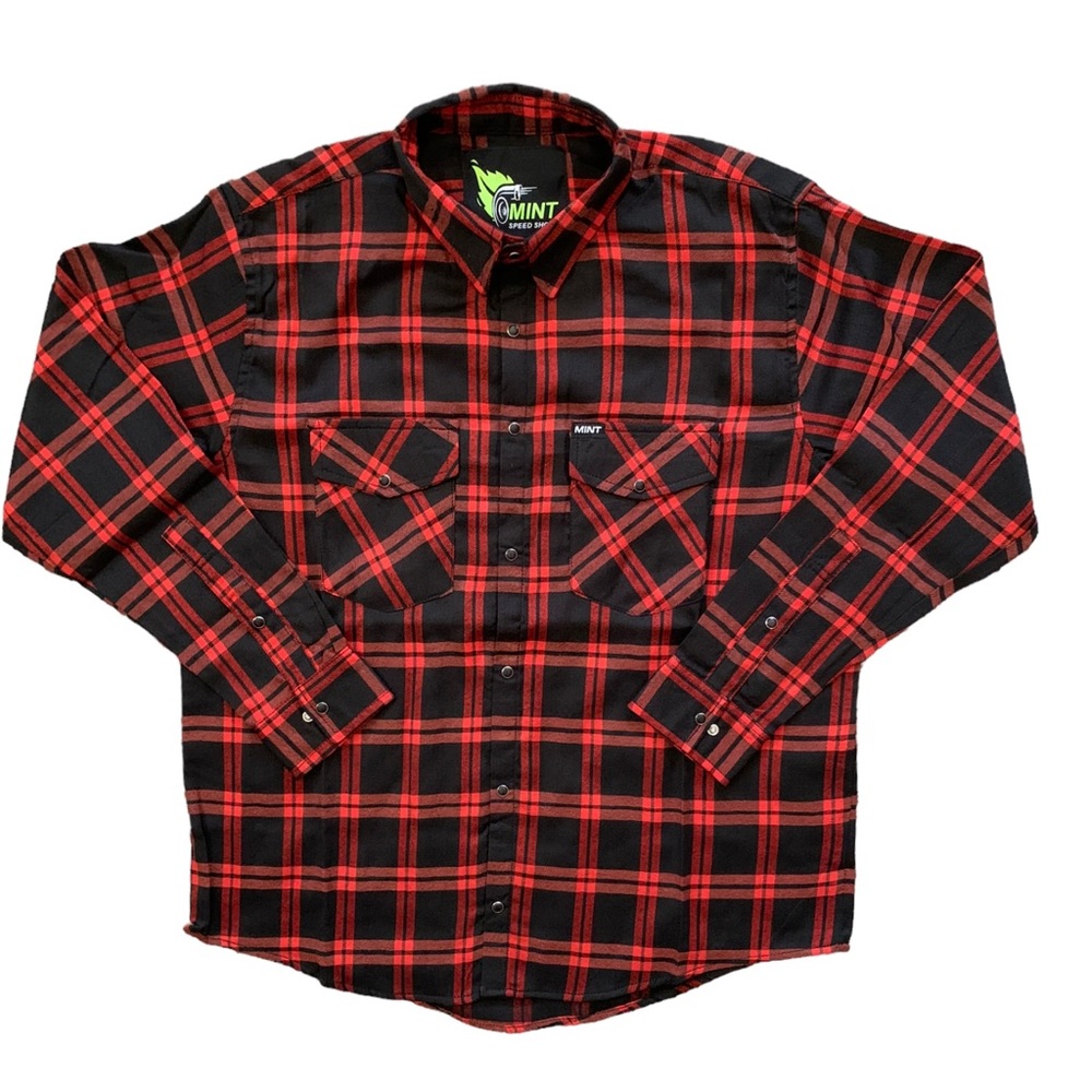 NWT Mint Speed Shop Flannel